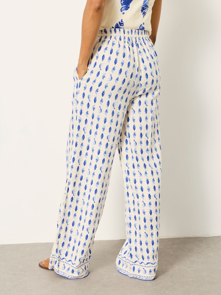 FatFace Melissa Ivory shell Palazzo Trousers - Image 2 of 6 FatFace Melissa Ivory shell Palazzo Trousers - Image 2 of 6