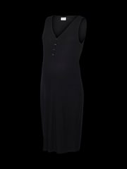 Mamalicious Black Popper Front Rib Jersey Nightie - Image 5 of 5