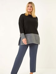 Roman Grey Curve Straight Leg Trousers - Image 2 of 5