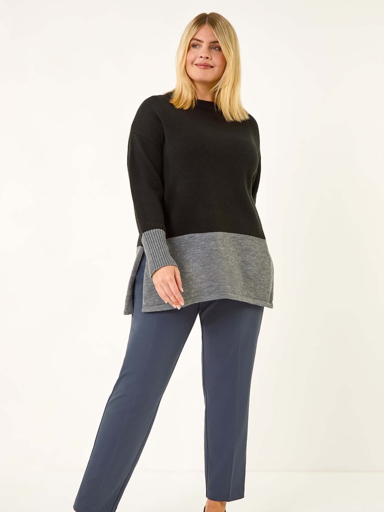 Roman Grey Curve Straight Leg Trousers - Image 2 of 5