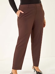 Roman Brown Curve Straight Leg Trousers - Image 4 of 5