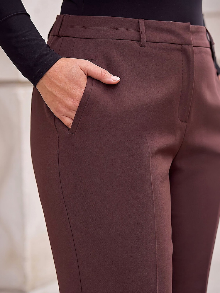 Roman Brown Curve Straight Leg Trousers - Image 4 of 4 Roman Brown Curve Straight Leg Trousers - Image 4 of 4