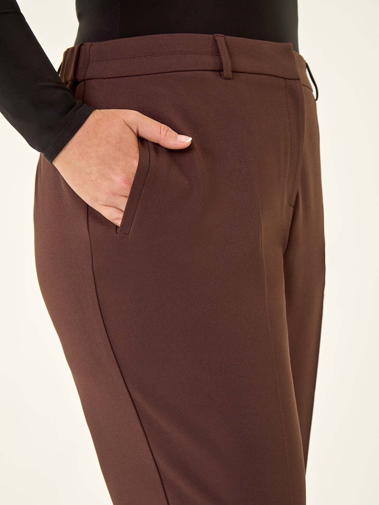 Roman Brown Curve Straight Leg Trousers - Image 5 of 5