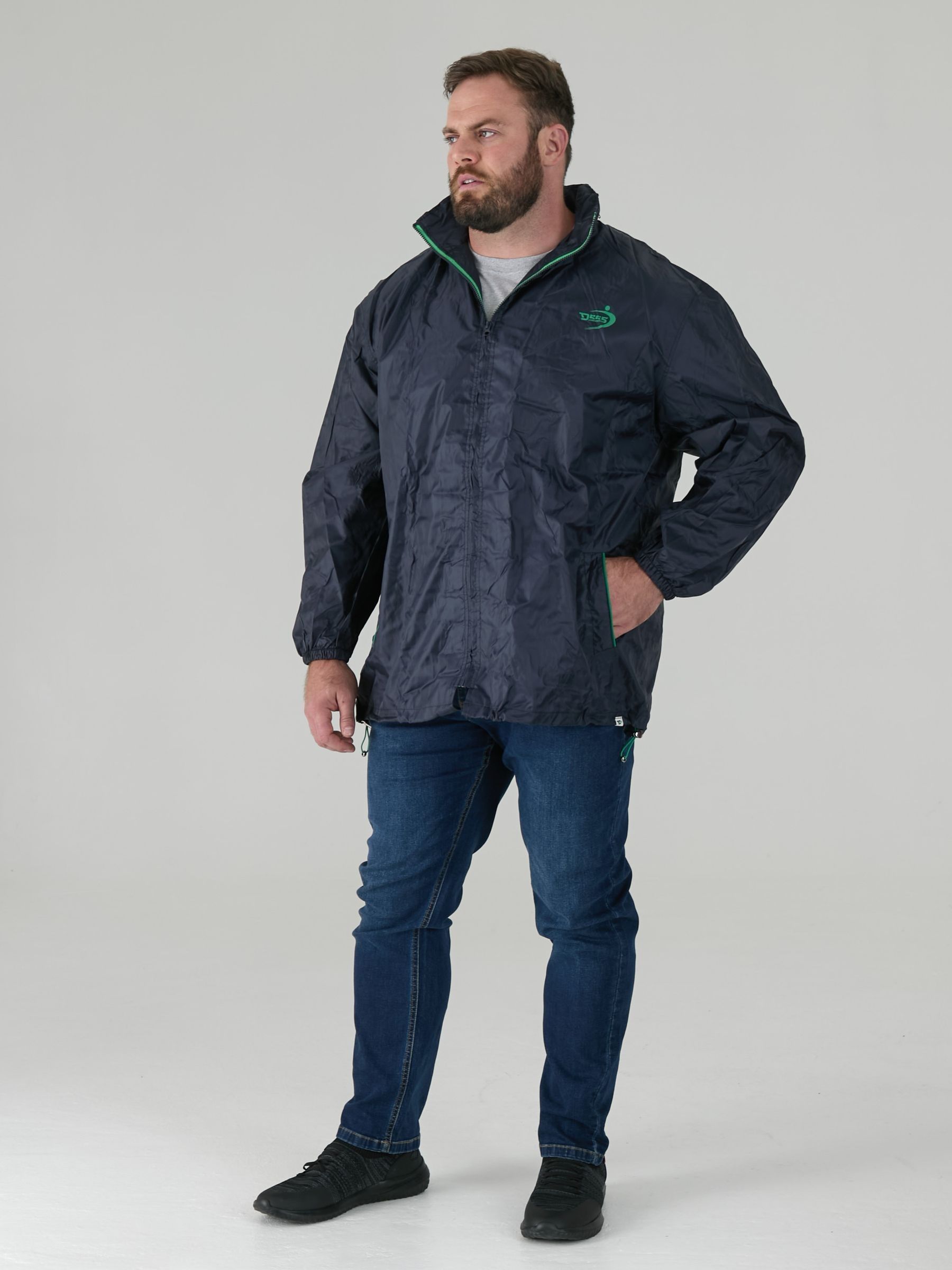 Buy D555 Blue ZAC Packaway Weather Proof Rain Jacket from Next