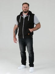 D555 Black BLAKE Sleeveless Fleece Hoodie - Image 3 of 9