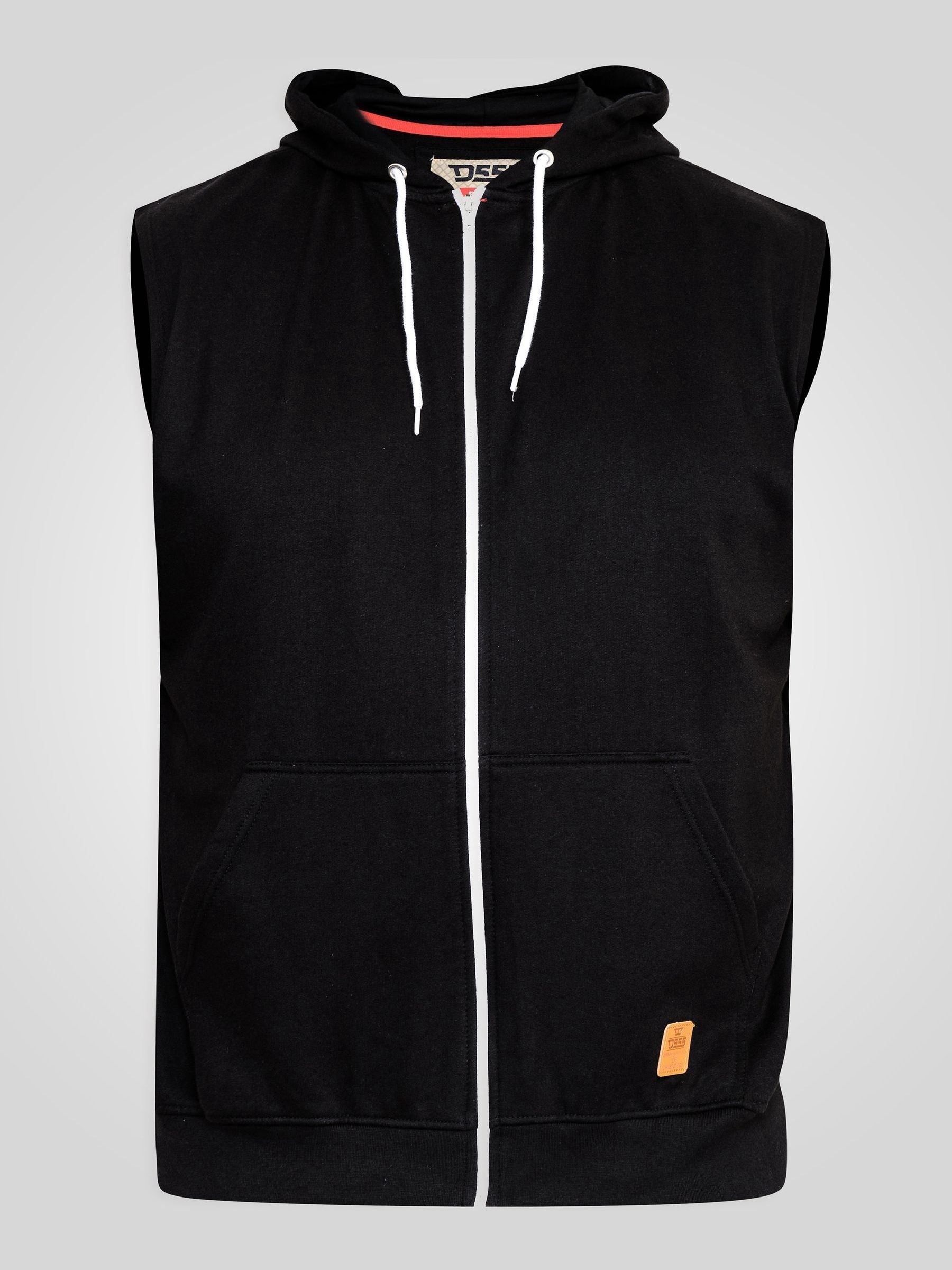Buy D555 Black BLAKE Sleeveless Fleece Hoodie from the Next UK