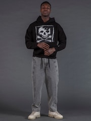 Religion Black Antarsia Skull Hoodie - Image 1 of 6