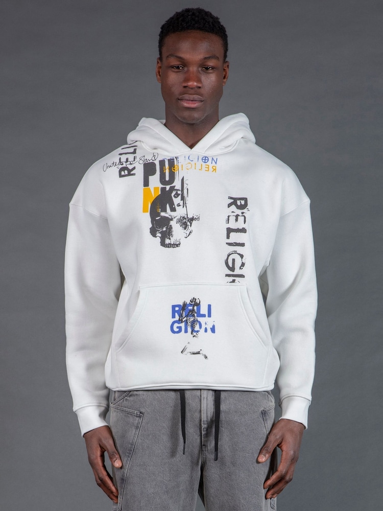 Religion White Punk Hoodie - Image 2 of 6 Religion White Punk Hoodie - Image 2 of 6