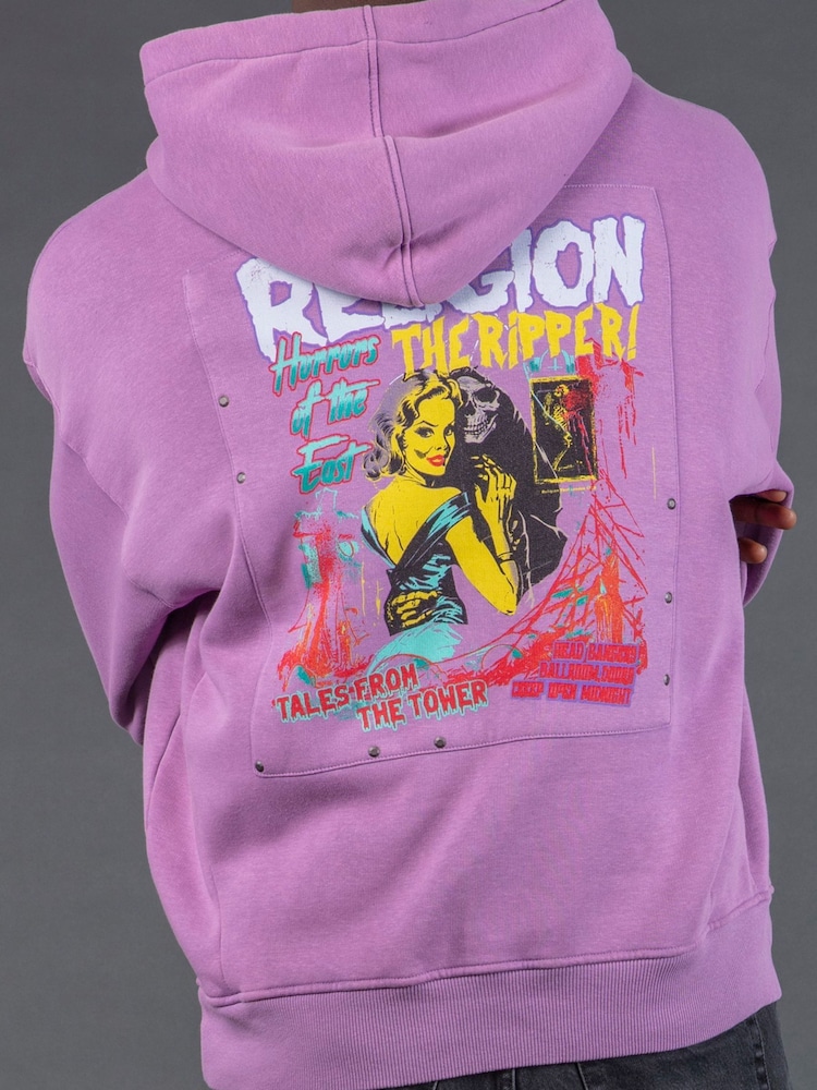 Religion Purple Acid Ripper Hoodie - Image 5 of 5 Religion Purple Acid Ripper Hoodie - Image 5 of 5