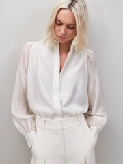 Ro&Zo White Mini Diamante Shirt - Image 1 of 3