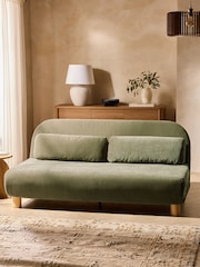 Relaxed Chenille Olive Green Palma Super King Sofa Bed - Image 1 of 12