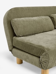 Relaxed Chenille Olive Green Palma Super King Sofa Bed - Image 10 of 12