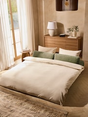 Relaxed Chenille Olive Green Palma Super King Sofa Bed - Image 3 of 12