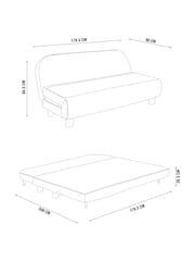 Relaxed Chenille Olive Green Palma Super King Sofa Bed - Image 4 of 12