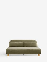 Relaxed Chenille Olive Green Palma Super King Sofa Bed - Image 7 of 12