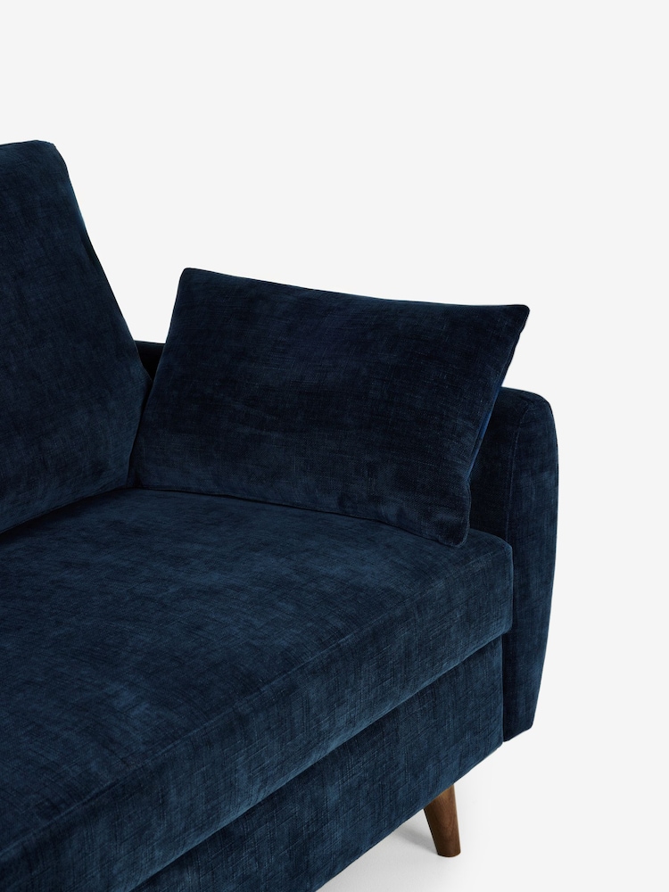 Cross Hatch Luxe Chenille Navy Blue Wilson Double Sofa Bed - Image 11 of 11 Cross Hatch Luxe Chenille Navy Blue Wilson Double Sofa Bed - Image 11 of 11
