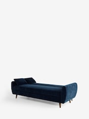 Cross Hatch Luxe Chenille Navy Blue Wilson Double Sofa Bed - Image 12 of 14