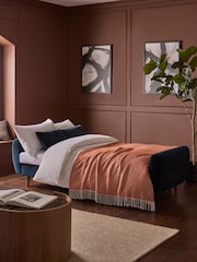 Cross Hatch Luxe Chenille Navy Blue Wilson Double Sofa Bed - Image 3 of 11