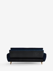 Cross Hatch Luxe Chenille Navy Blue Wilson Double Sofa Bed - Image 8 of 11