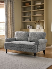Textured Multi Chenille Mid Grey Delia 2 Seater Small Sofa - Image 1 of 10