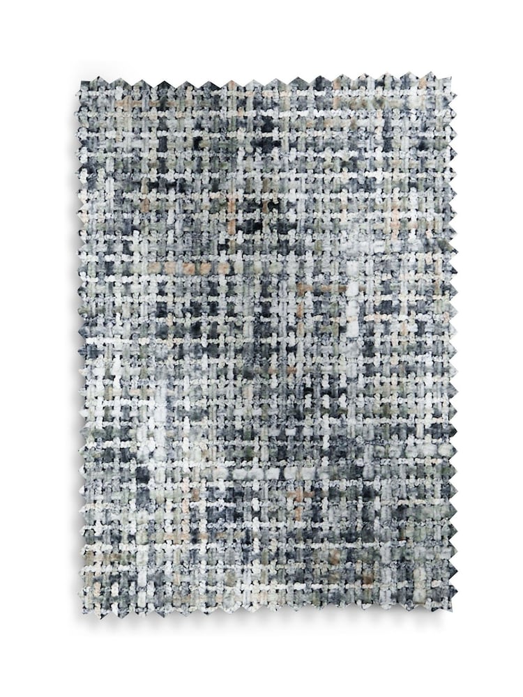 Textured Multi Chenille Mid Grey Delia 2 Seater Small Sofa - Image 10 of 10