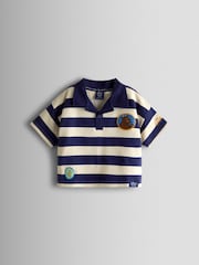 JoJo Maman Bébé Navy Blue The Gruffalo Relaxed Fit Polo - Image 1 of 3