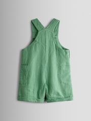 მწვანე - JoJo Maman Bébé 2-Piece Cheesecloth Dungarees & T-Shirt Set - სურათი 3 6-დან
