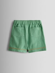 JoJo Maman Bébé Green Dino 2-Piece Shirt & Short Set - Image 5 of 7