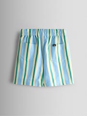 JoJo Maman Bébé Blue Printed T-Shirt & Shorts Set - Image 5 of 7