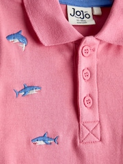 Vaaleanpunainen - Jojo Maman Bébé Brodeerattu Pikeepaidat - Kuva 3 / 3