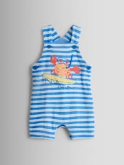 JoJo Maman Bébé Appliqué 2-Piece Towelling Dungarees & T-Shirt Set - 圖片 4/6