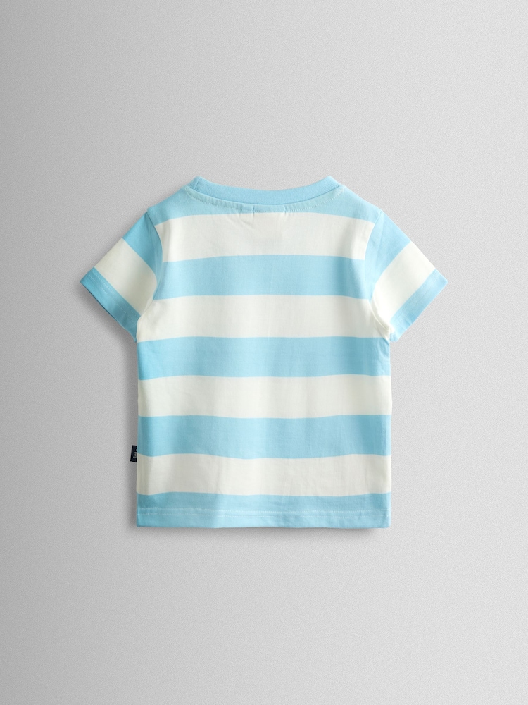 JoJo Maman Bébé Blue Tractor Appliqué T-Shirt - Image 2 of 3 JoJo Maman Bébé Blue Tractor Appliqué T-Shirt - Image 2 of 3