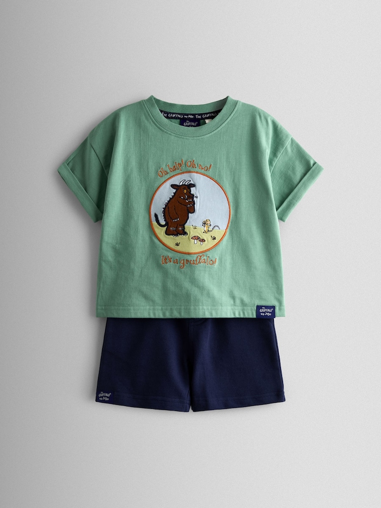 Jojo Maman Bébé Green Top and Shorts Set - Image 1 of 6