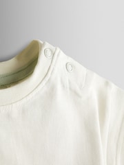 JoJo Maman Bébé Green 2-Piece Harlequin Dungarees & T-Shirt Set - Image 6 of 7