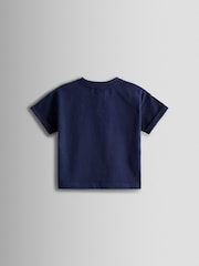 JoJo Maman Bébé Navy Nautical Printed T-Shirt & Shorts Set - Image 3 of 6