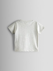 JoJo Maman Bébé Grey Surfing Dino Scene Applique T-Shirt - Image 2 of 3