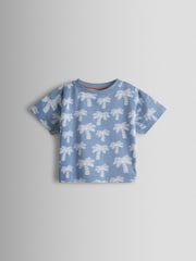 Coral & Light Blue Surf - JoJo Maman Bébé 2-Pack Appliqué T-Shirts - Imagen 3 de 7