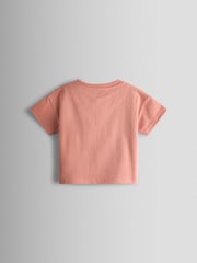 Coral & Light Blue Surf - JoJo Maman Bébé 2-Pack Appliqué T-Shirts - Imagen 4 de 7