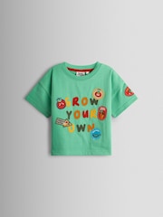 JoJo Maman Bébé Green 'Grow Your Own' Graphic T-Shirt - Image 1 of 3