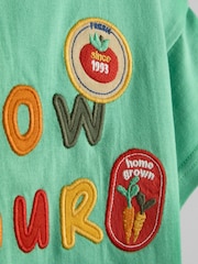 JoJo Maman Bébé Green 'Grow Your Own' Graphic T-Shirt - Image 3 of 3