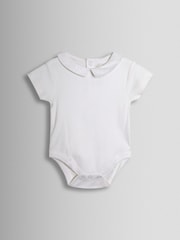 JoJo Maman Bébé Blue 2-Piece Smocked Dungarees & Body Set - Image 5 of 7