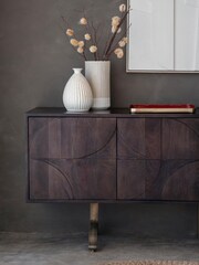 Gallery Home Dark Wood Genesis 4 Door Sideboard - Image 1 of 7