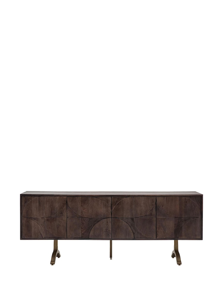 Gallery Home Dark Wood Genesis 4 Door Sideboard - Image 7 of 7 Gallery Home Dark Wood Genesis 4 Door Sideboard - Image 7 of 7