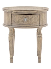 Gallery Home Natural Haven Round 1 Drawer Side Table - Image 6 of 6