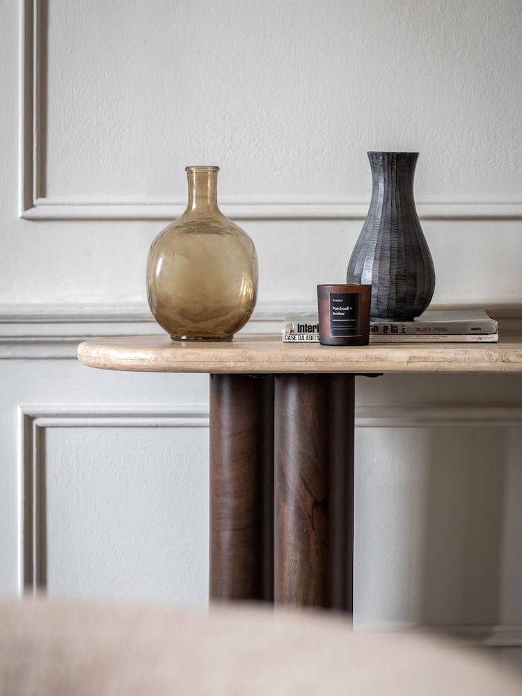Gallery Home Dark Wood Cascade Console Table - Image 2 of 8
