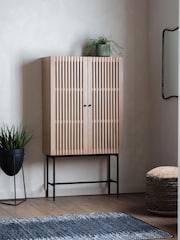 Gallery Home Natural Sakura 2 Door Cocktail Cabinet - Image 1 of 6