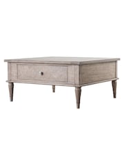 Gallery Home Natural Haven Square 2 Drawer Coffee Table - Image 6 of 7