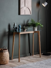 Gallery Home Light Wood Raven Oak Console Table - Image 1 of 6