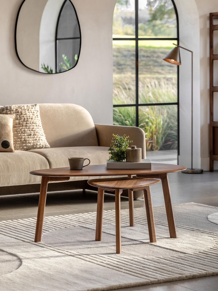 Gallery Home Dark Wood Altitude Coffee Nest Walnut Table - Image 1 of 8 Gallery Home Dark Wood Altitude Coffee Nest Walnut Table - Image 1 of 8