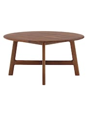 Gallery Home Dark Wood Verona Walnut Round Coffee Table - Image 5 of 7